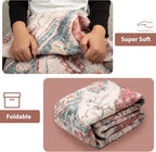 8x10 Area Rug – Vintage Machine Washable Low Pile Carpet, No-Shedding Area Rug for Living Room, Bedroom, Dining Room, Kitchen, Entryway, Hallway & Office (Brick/Pink)