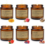 6 Pack Candles for Home – Scented Aromatherapy Candle Gift Set for Women, Soy Wax Long-Lasting Amber Jar Candles, Ideal for Birthday, Mother’s & Thanksgiving Gifts