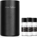 Waterless Essential Oil Diffuser Starter Kit – No Water Needed, Battery-Operated Mini Scent Air Machine with 3×20ml Essential Oils, Portable Aromatherapy Diffuser for Home, Car & Office (Black)
