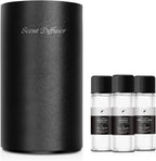 Waterless Essential Oil Diffuser Starter Kit – No Water Needed, Battery-Operated Mini Scent Air Machine with 3×20ml Essential Oils, Portable Aromatherapy Diffuser for Home, Car & Office (Black)