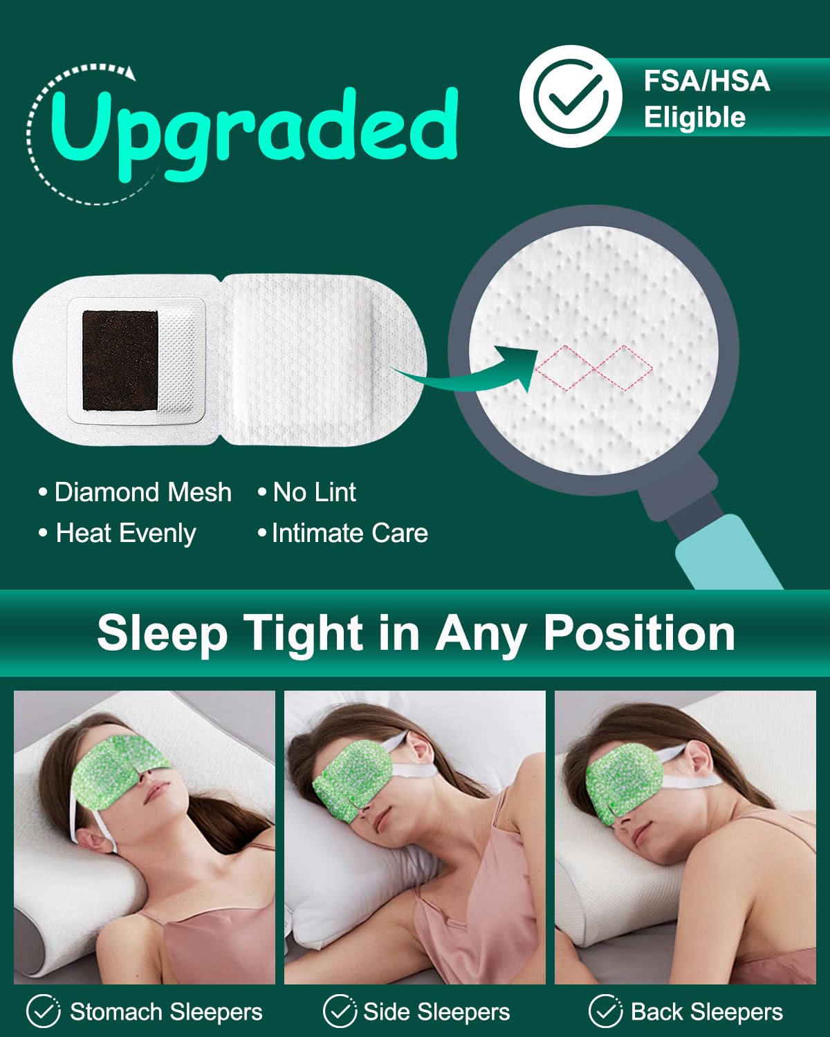 16 Packs Steam Eye Masks for Dry Eyes – Self-Heating Warm Compress for Fatigue & Puffiness Relief, Disposable Heated Eye Mask Travel Essentials, Spa Relaxation Set for Women, Unscented