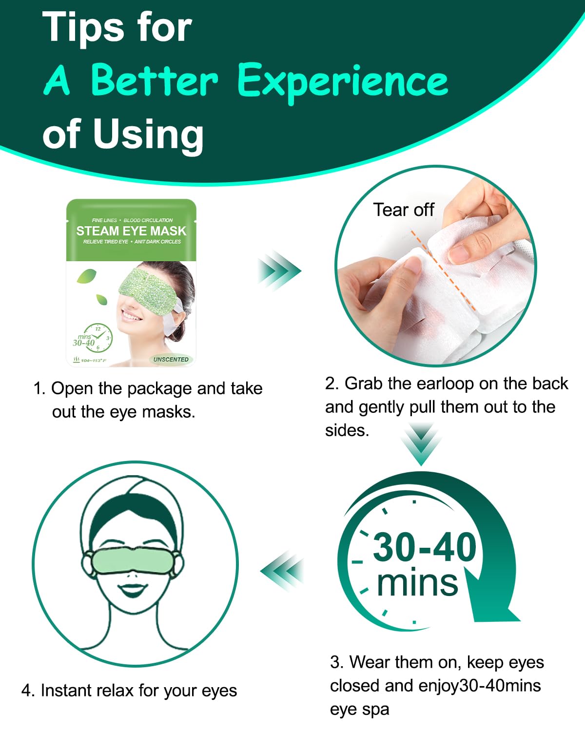 16 Packs Steam Eye Masks for Dry Eyes – Self-Heating Warm Compress for Fatigue & Puffiness Relief, Disposable Heated Eye Mask Travel Essentials, Spa Relaxation Set for Women, Unscented